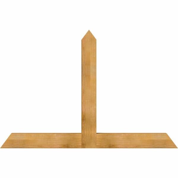 Ekena Millwork Portland Rough Sawn Timber Gable Bracket, Western Red Cedar, 72"W x 48"H x 4"D x 6"F, 16/12 Pitch GBW072X48X0406POR00RWR - main